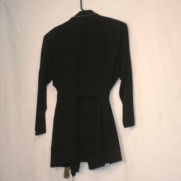 Belted Wrap Jacket with Gold Braid - Picture 8 of 8